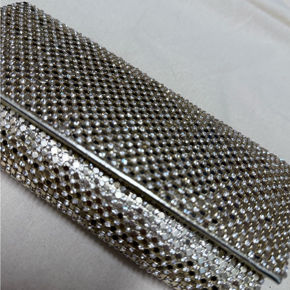 Elegant Gold Crystal Clutch